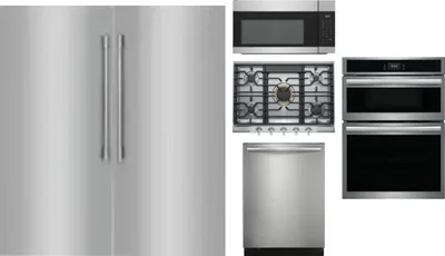 6 Piece Package Includes Refrigerator, Freezer, Cooktop, Wall Oven, Microwave And Dishwasher