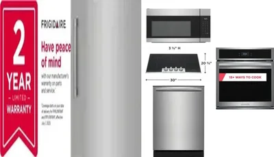 6 Piece Package Includes Refrigerator, Freezer, Cooktop, Wall Oven, Microwave And Dishwasher