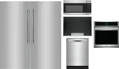 6 Piece Package Includes Refrigerator, Freezer, Cooktop, Wall Oven, Microwave And Dishwasher