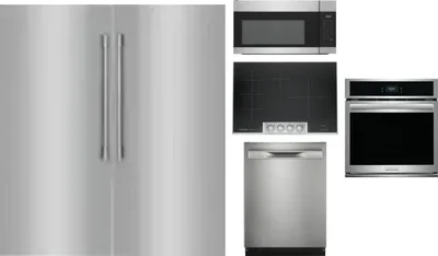6 Piece Package Includes Refrigerator, Freezer, Cooktop, Wall Oven, Microwave And Dishwasher