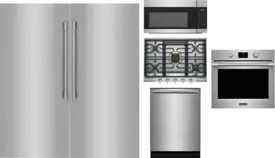 6 Piece Package Includes Refrigerator, Freezer, Cooktop, Wall Oven, Microwave And Dishwasher