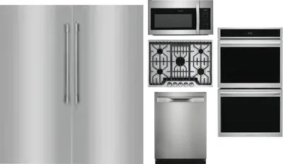 6 Piece Package Includes Refrigerator, Freezer, Cooktop, Wall Oven, Microwave And Dishwasher