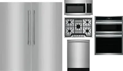 6 Piece Package Includes Refrigerator, Freezer, Cooktop, Wall Oven, Microwave And Dishwasher