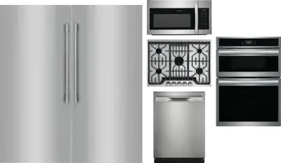6 Piece Package Includes Refrigerator, Freezer, Cooktop, Wall Oven, Microwave And Dishwasher
