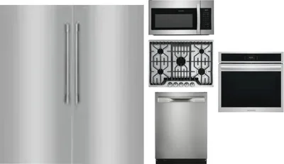 6 Piece Package Includes Refrigerator, Freezer, Cooktop, Wall Oven, Microwave And Dishwasher