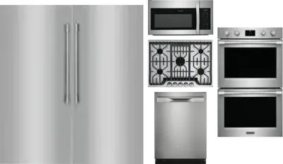 6 Piece Package Includes Refrigerator, Freezer, Cooktop, Wall Oven, Microwave And Dishwasher