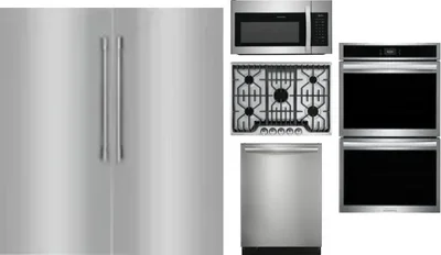 6 Piece Package Includes Refrigerator, Freezer, Cooktop, Wall Oven, Microwave And Dishwasher
