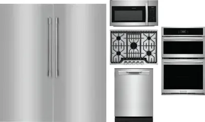 6 Piece Package Includes Refrigerator, Freezer, Cooktop, Wall Oven, Microwave And Dishwasher