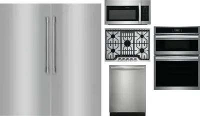 6 Piece Package Includes Refrigerator, Freezer, Cooktop, Wall Oven, Microwave And Dishwasher