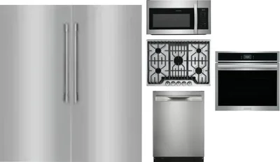 6 Piece Package Includes Refrigerator, Freezer, Cooktop, Wall Oven, Microwave And Dishwasher