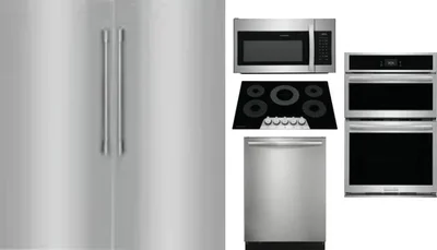 6 Piece Package Includes Refrigerator, Freezer, Cooktop, Wall Oven, Microwave And Dishwasher