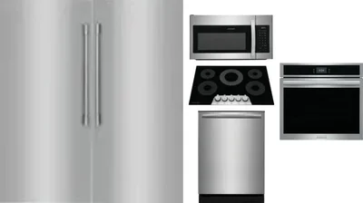 6 Piece Package Includes Refrigerator, Freezer, Cooktop, Wall Oven, Microwave And Dishwasher