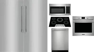 6 Piece Package Includes Refrigerator, Freezer, Cooktop, Wall Oven, Microwave And Dishwasher