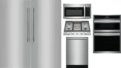6 Piece Package Includes Refrigerator, Freezer, Cooktop, Wall Oven, Microwave And Dishwasher