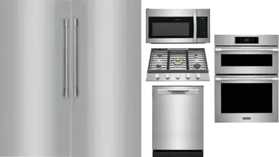 6 Piece Package Includes Refrigerator, Freezer, Cooktop, Wall Oven, Microwave And Dishwasher