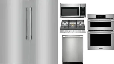 6 Piece Package Includes Refrigerator, Freezer, Cooktop, Wall Oven, Microwave And Dishwasher
