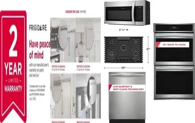6 Piece Package Includes Refrigerator, Freezer, Cooktop, Wall Oven, Microwave And Dishwasher