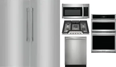6 Piece Package Includes Refrigerator, Freezer, Cooktop, Wall Oven, Microwave And Dishwasher