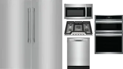 6 Piece Package Includes Refrigerator, Freezer, Cooktop, Wall Oven, Microwave And Dishwasher