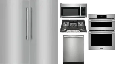 6 Piece Package Includes Refrigerator, Freezer, Cooktop, Wall Oven, Microwave And Dishwasher