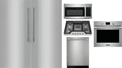 6 Piece Package Includes Refrigerator, Freezer, Cooktop, Wall Oven, Microwave And Dishwasher