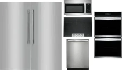 6 Piece Package Includes Refrigerator, Freezer, Cooktop, Wall Oven, Microwave And Dishwasher