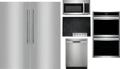 6 Piece Package Includes Refrigerator, Freezer, Cooktop, Wall Oven, Microwave And Dishwasher