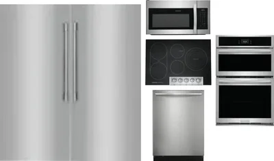 6 Piece Package Includes Refrigerator, Freezer, Cooktop, Wall Oven, Microwave And Dishwasher