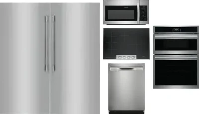6 Piece Package Includes Refrigerator, Freezer, Cooktop, Wall Oven, Microwave And Dishwasher