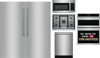 6 Piece Package Includes Refrigerator, Freezer, Cooktop, Wall Oven, Microwave And Dishwasher