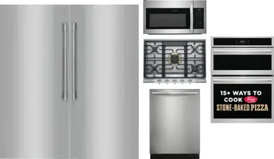 6 Piece Package Includes Refrigerator, Freezer, Cooktop, Wall Oven, Microwave And Dishwasher