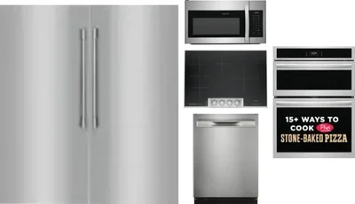 6 Piece Package Includes Refrigerator, Freezer, Cooktop, Wall Oven, Microwave And Dishwasher