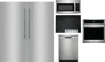 6 Piece Package Includes Refrigerator, Freezer, Cooktop, Wall Oven, Microwave And Dishwasher