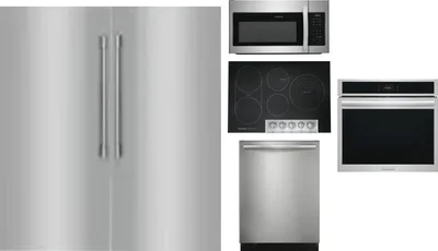 6 Piece Package Includes Refrigerator, Freezer, Cooktop, Wall Oven, Microwave And Dishwasher