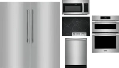 6 Piece Package Includes Refrigerator, Freezer, Cooktop, Wall Oven, Microwave And Dishwasher