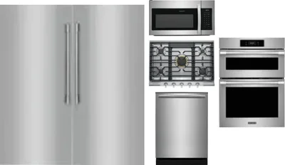 6 Piece Package Includes Refrigerator, Freezer, Cooktop, Wall Oven, Microwave And Dishwasher