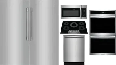 6 Piece Package Includes Refrigerator, Freezer, Cooktop, Wall Oven, Microwave And Dishwasher