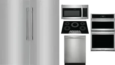 6 Piece Package Includes Refrigerator, Freezer, Cooktop, Wall Oven, Microwave And Dishwasher
