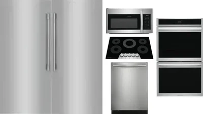 6 Piece Package Includes Refrigerator, Freezer, Cooktop, Wall Oven, Microwave And Dishwasher