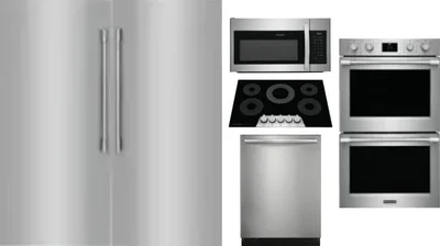 6 Piece Package Includes Refrigerator, Freezer, Cooktop, Wall Oven, Microwave And Dishwasher