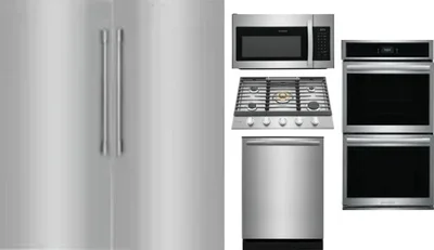 6 Piece Package Includes Refrigerator, Freezer, Cooktop, Wall Oven, Microwave And Dishwasher