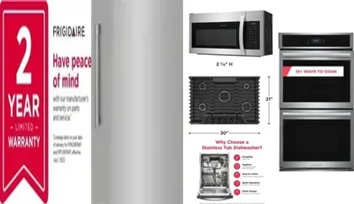 6 Piece Package Includes Refrigerator, Freezer, Cooktop, Wall Oven, Microwave And Dishwasher