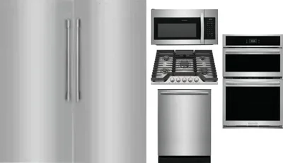 6 Piece Package Includes Refrigerator, Freezer, Cooktop, Wall Oven, Microwave And Dishwasher