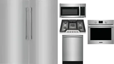 6 Piece Package Includes Refrigerator, Freezer, Cooktop, Wall Oven, Microwave And Dishwasher