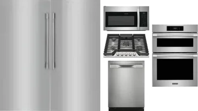 6 Piece Package Includes Refrigerator, Freezer, Cooktop, Wall Oven, Microwave And Dishwasher
