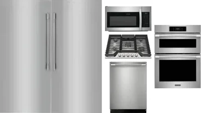 6 Piece Package Includes Refrigerator, Freezer, Cooktop, Wall Oven, Microwave And Dishwasher