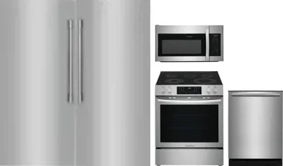 5 Piece Package Includes Refrigerator, Freezer, Range, Microwave And Dishwasher