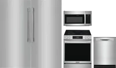 5 Piece Package Includes Refrigerator, Freezer, Range, Microwave And Dishwasher