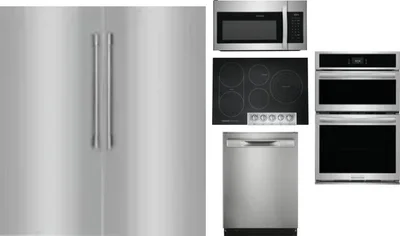 6 Piece Package Includes Refrigerator, Freezer, Cooktop, Wall Oven, Microwave And Dishwasher