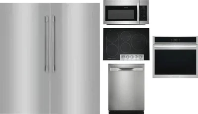 6 Piece Package Includes Refrigerator, Freezer, Cooktop, Wall Oven, Microwave And Dishwasher